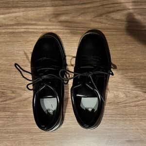 Boys Black Leather Shoes